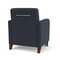 Lesro Siena Guest Chair w/ Front Casters, Walnut Legs, RS NightSky Back, MD Farro Seat, RS NightSky Panels SN1101 - alternate 2